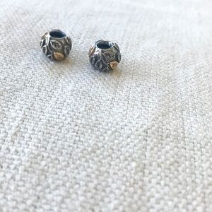 PANDORA Tumbling Leaves Charm, Silver & Gold